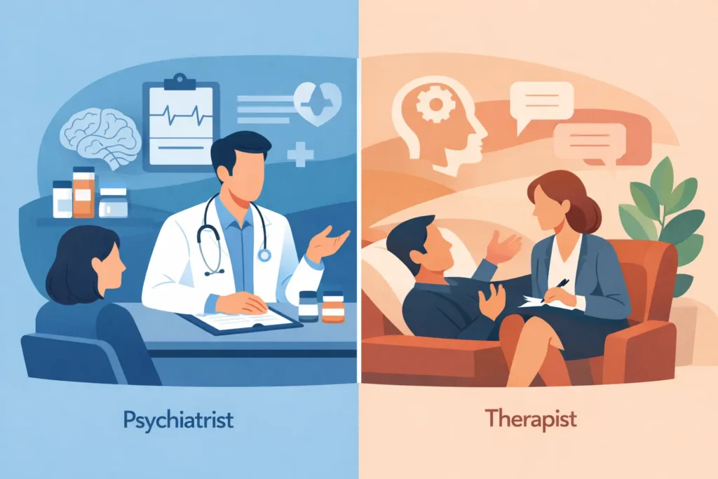 Psychiatrist vs Therapist Roles Explained Clearly